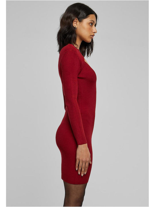 Mini Evening Dress Burgundy