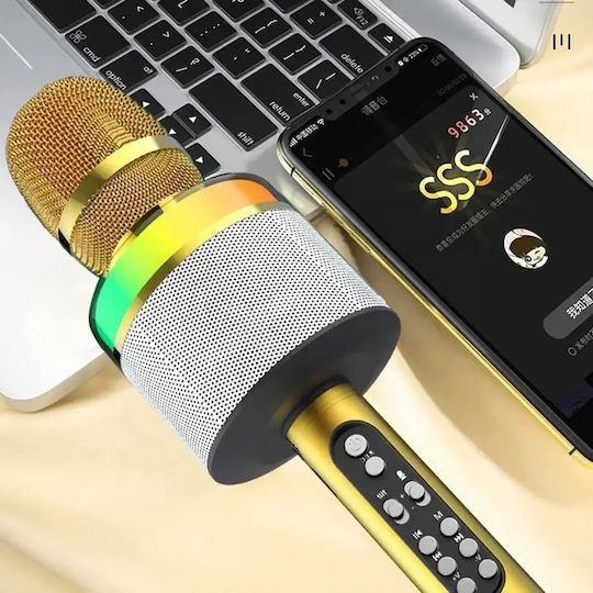 Μικρόφωνο Karaoke Ασύρματο S-088 129460 Χρυσό