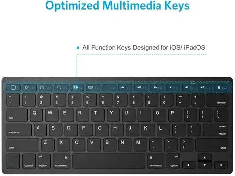Omoton KB066 Kabellos Bluetooth Nur Tastatur Englisch US