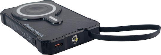 Powertech PT-1505 Solar MagSafe Power Bank 10000mAh 35W with USB-C Port Power Delivery Black