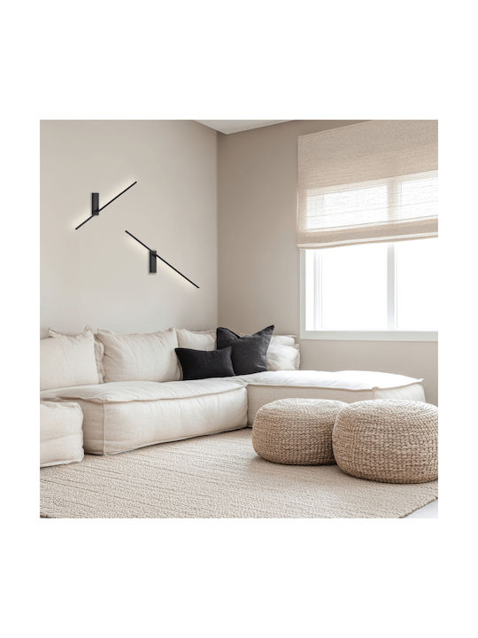Zambelis Lights Φωτιστικό Τοίχου LED Μαύρο 20x5x100εκ.