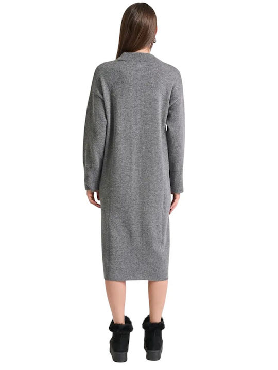 Funky Buddha Rochie Tricotată All Day Gri