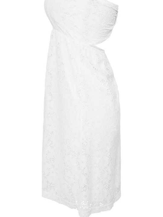 Summer Midi Slip Dress White