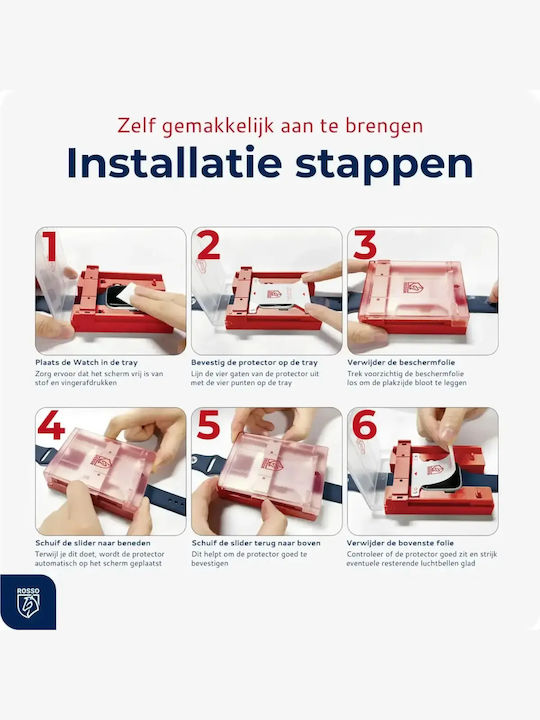Tempered Glass Apple Watch Se 6 5 4 40mm Rosso Installation Tray Αντιχαρακτικό Γυαλί Προστασίας Οθόνης 2 Τεμάχια Black 8719246474392