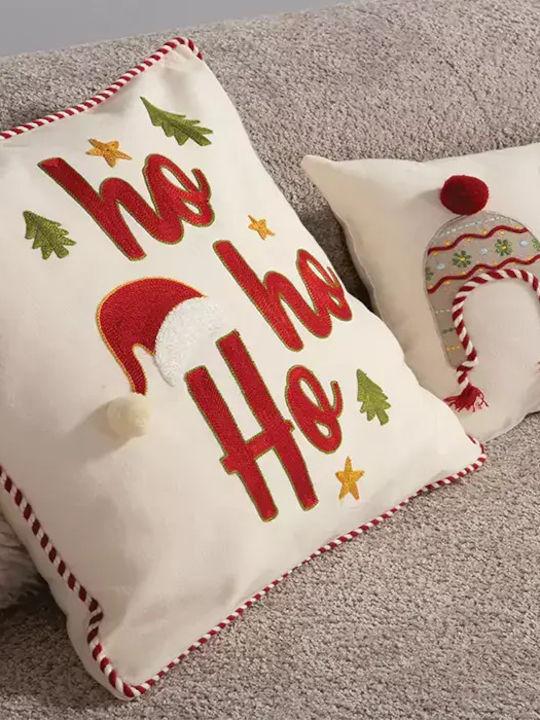 Christmas Decorative Pillow Filled White Christmas Ecru Nef-nef Homeware 45x45