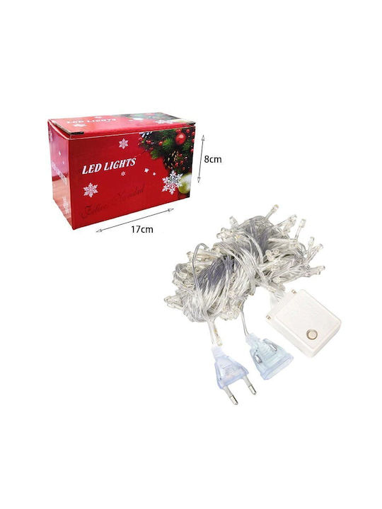 Christmas Lights Net 192 LED Warm Transparent Cable 3m x 2m – Christmas Lights LED Net Warm Light