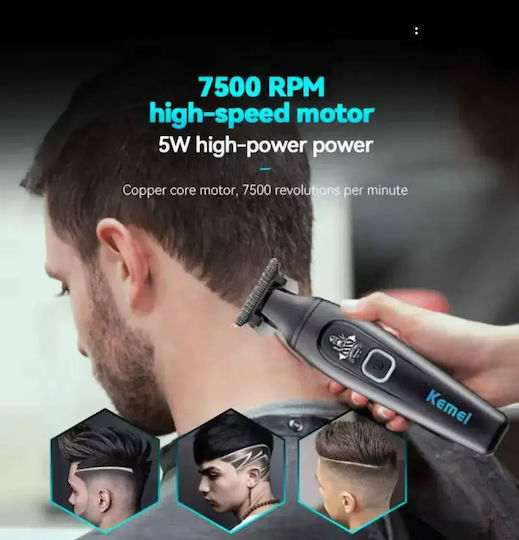 Kemei Rechargeable Hair Clipper Black KM-1747