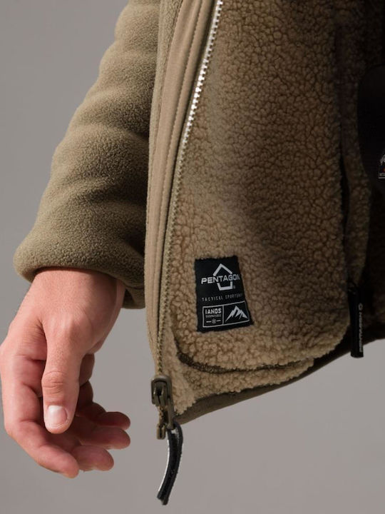 Pentagon Ianos Sherpa Hunting Cardigan Fleece Gray