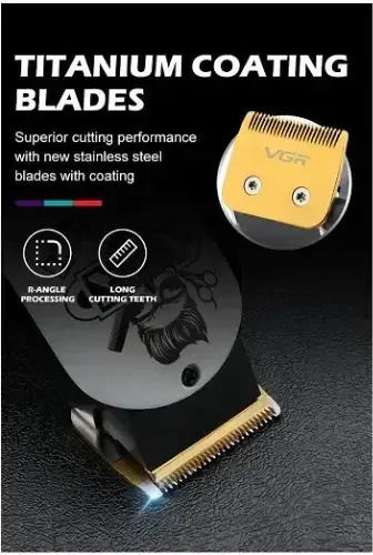 VGR Rechargeable Hair Clipper Black V-699