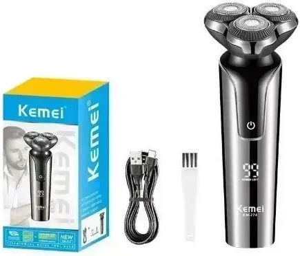 Kemei KM-774 Περιστρεφόμενη Ξυριστική Μηχανή Προσώπου Επαναφορτιζόμενη