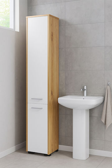 Akord Furniture Factory Coloană de Baie de Pardoseală M30xA30xÎ140cm Stejar