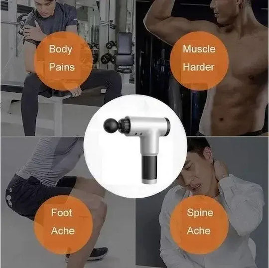 Factory Muscle Massager Fascial Gun Red Πιστόλι Μασάζ για τα Πόδια, το Σώμα & τα Χέρια με Δόνηση Κόκκινο