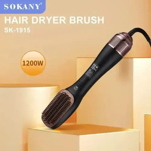 Sokany Κεραμική Ηλεκτρική Βούρτσα για Ίσιωμα και Μπούκλες 1200W