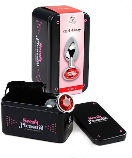 Secretplay Plug & Play Anal Plug Medium Red 8.5cm