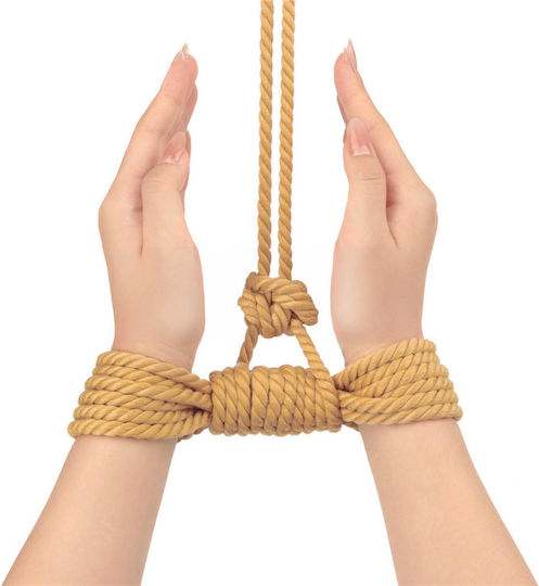 Bondage Fessel-Seil in Beige Farbe