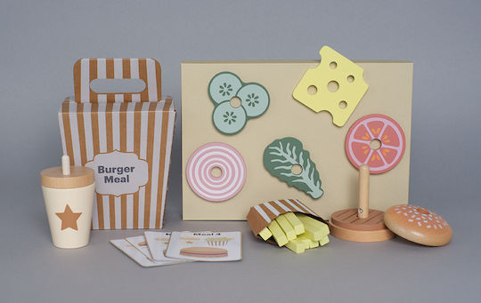 Jabadabado Jabadabado Wooden Fast Food Toys for 2+ Years