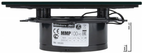 Mmotors Επιτοίχιος Εξαεριστήρας Μπάνιου Μαύρος