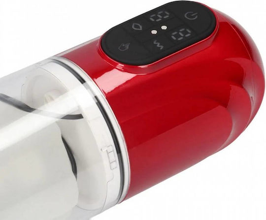Automatic Waterproof Penis Enlargement & Masturbation Pump 10 Functions Shots Pumped Technothrust Automatic Waterproof Masturbator Pump Metallic Red 28.5cm