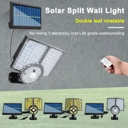Arrango Waterproof Solar LED Flood Light 25W Warm White with Motion Sensor and Remote Control IP65
