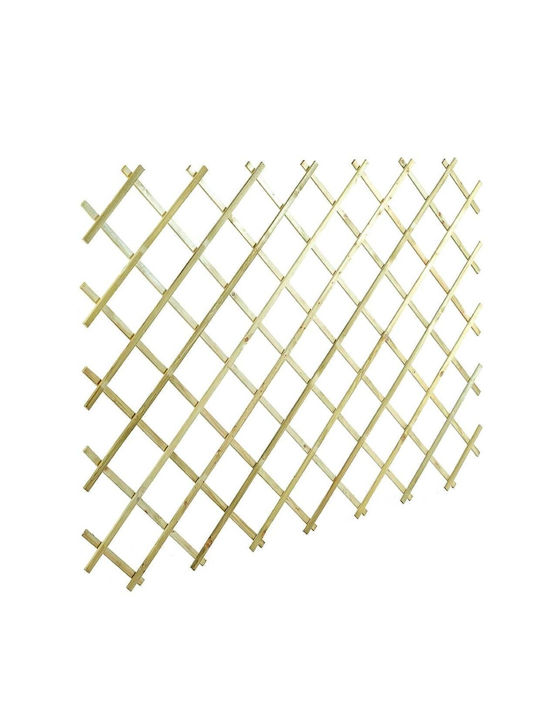Klappbares Spalier Garten aus Holz mit Rhombus-Rasterdesign in Beige Farbe 200x50cm