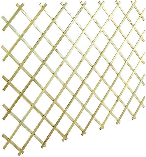 Klappbares Spalier Garten aus Holz mit Rhombus-Rasterdesign in Beige Farbe 200x50cm