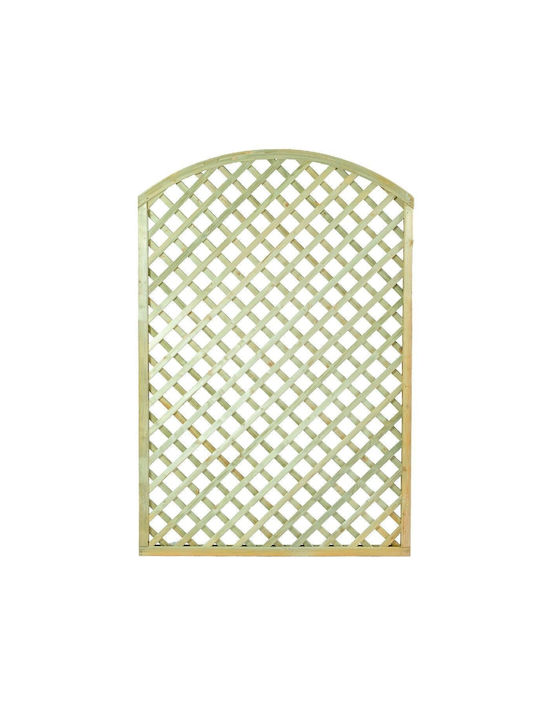 Garden Trellis Arch (6x6) Made of Wood with Rhombus Grid in Beige Colour 90x180cm