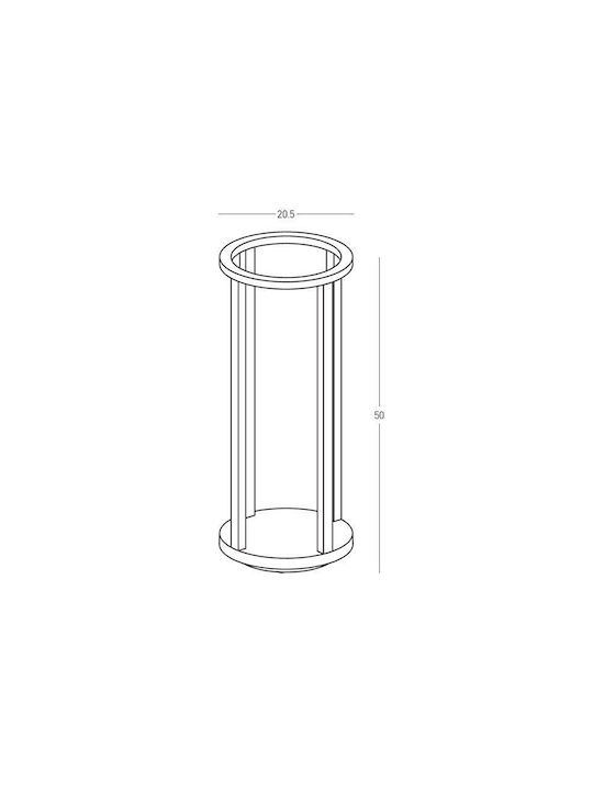 Zambelis Lights Φωτιστικό Κολωνάκι LED Εξωτερικού Χώρου 9.2W με Θερμό Λευκό Φως IP65 Γκρι