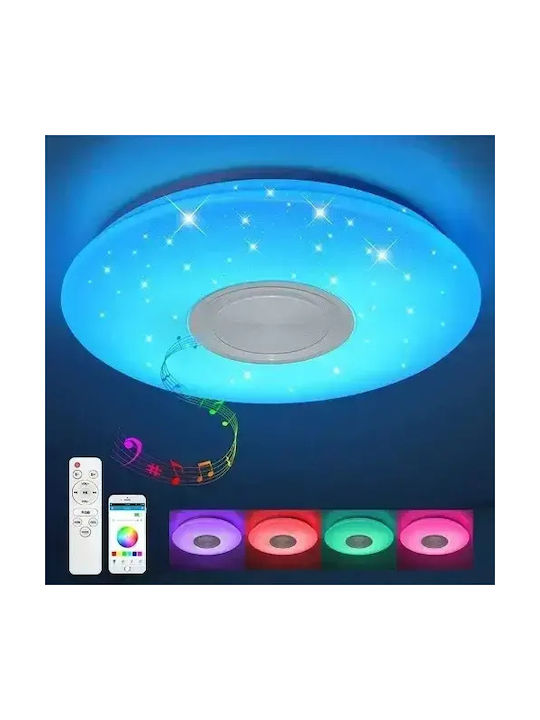Universo Illuminazione Smart Πλαφονιέρα Οροφής 50εκ. Λευκή με Ενσωματωμένο LED και Τηλεχειριστήριο