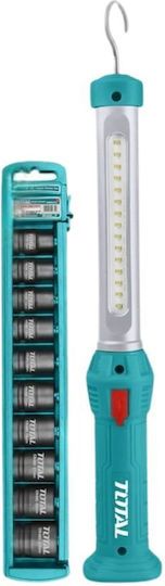 Total TOSLI240461E Set Ratchet & Workshop Lamp & Impact Driver Brushless 20V with 2 Batteries 4Ah