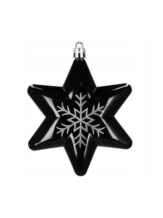 Set Ornamente De Crăciun Pentru Brad Globuri Negre 77 Bucăți Diverse Mărimi