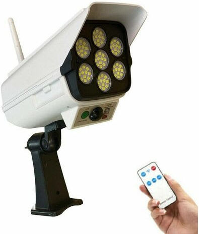 Arrango Camera de supraveghere falsă tip Bullet Camere de supraveghere simulare cu iluminare LED Negru
