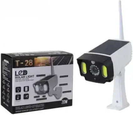 Foyu T-28 Dummy Überwachungskamera Solar mit LED-Beleuchtung