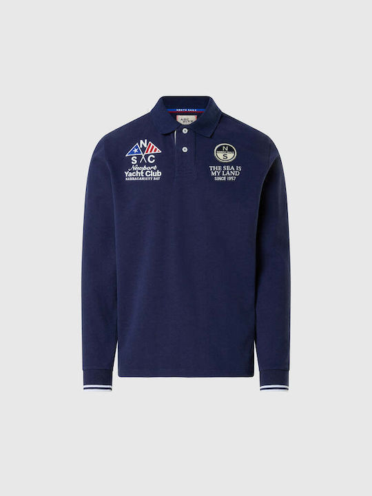 Polo Μπλούζα Μακρυμάνικη Navy Μπλε