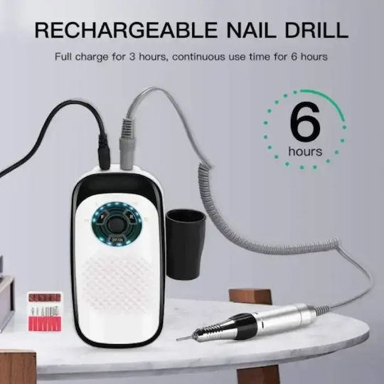 SML M7 Nagelfräser Batterie 25W Weiß mit 35000 Umdrehungen pro Minute