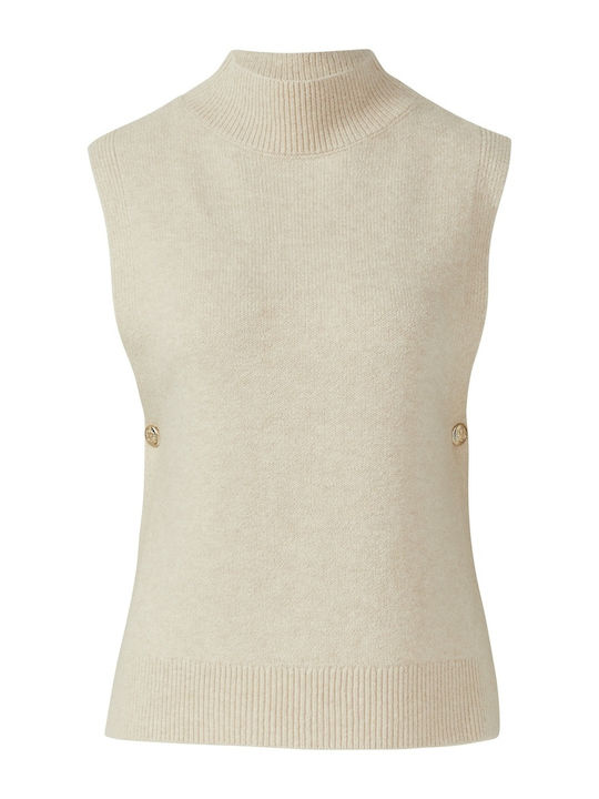 Red Label Winter Women's Sleeveless Beige Tunic
