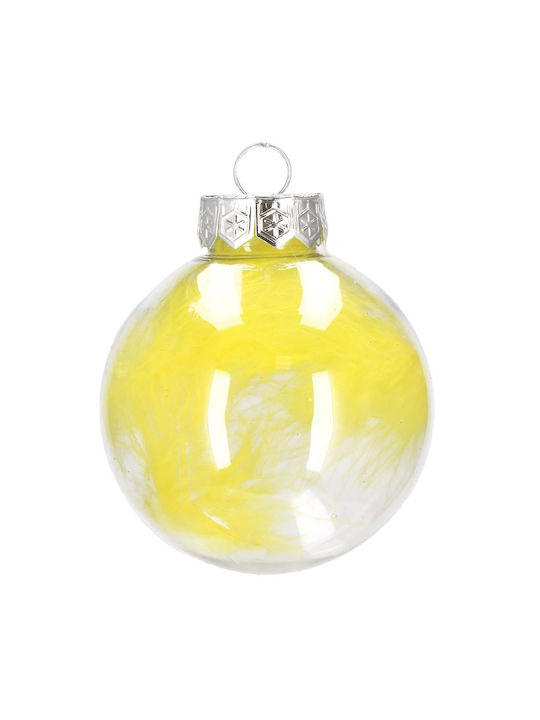 Unique Christmas Ornament Set 30 Pieces 7cm Transparent Gold
