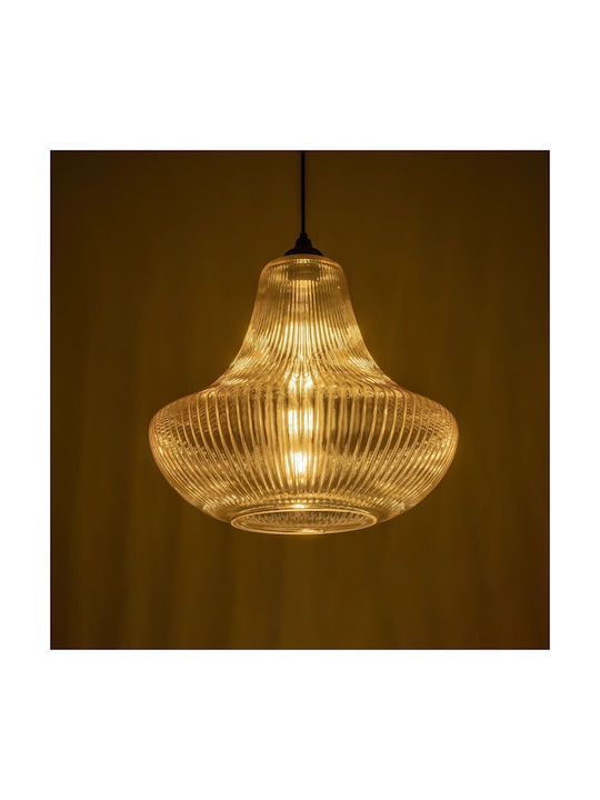 GloboStar Verre Pendant Light Multicolour with Crystals for Socket E27 38x38x34cm