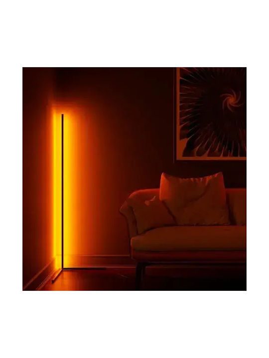 LED Φωτιστικό Δαπέδου με RGB Φως Μαύρο