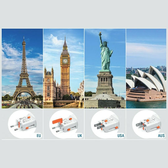 4Smarts Φορτιστής Χωρίς Καλώδιο με 2 Θύρες USB-C 65W Quick Charge 3.0 / Power Delivery Λευκός (Nomad Pocket)