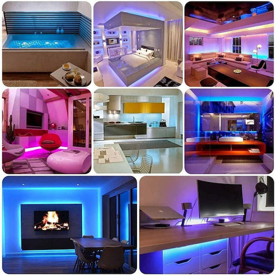 Aerbes Waterproof LED Strip Aerbes USB 5V RGB Light 3m with Power Supply & Remote Control