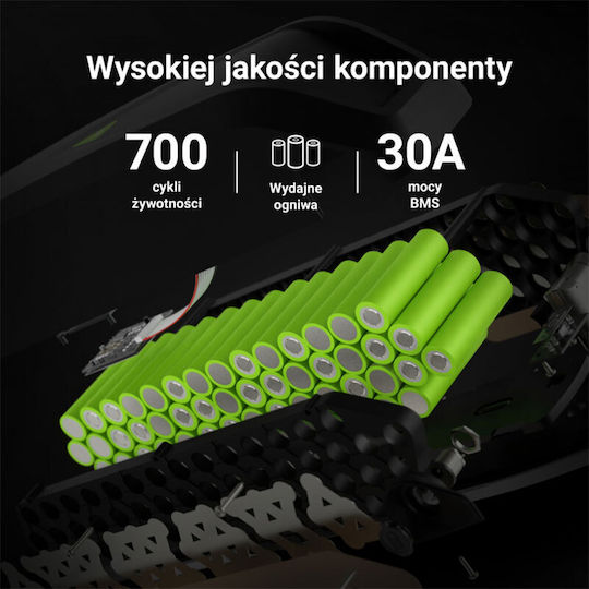 Green Cell Μπαταρία Ηλεκτρικού Ποδηλάτου PowerMove E-Bike Battery 48V 13Ah Li-Ion Down Tube με Φορτιστή
