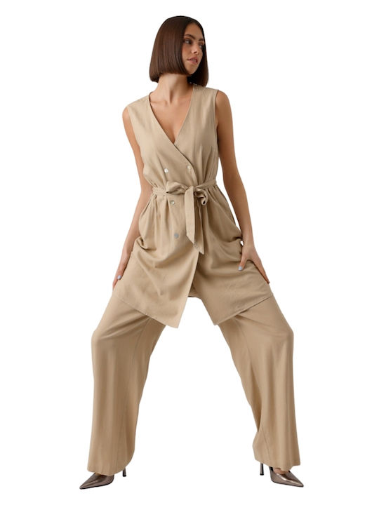 Mymilo Summer Mini Shirt Dress Wrap Irish Cream