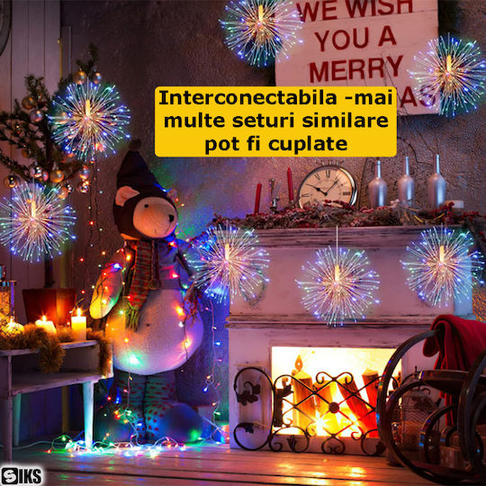 750 Lămpițe LED 7m. Multicolore tip Focuri de artificii 1buc