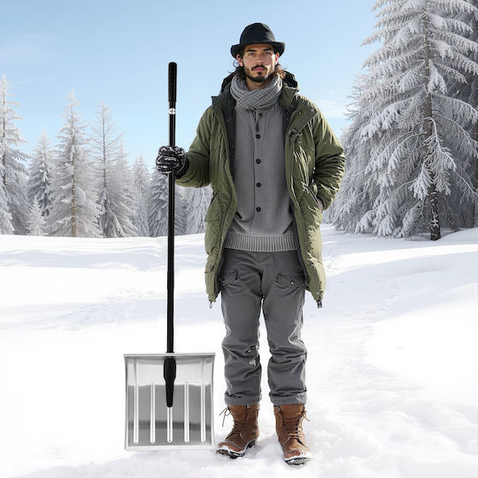 Vevor Snow Shovel Road 40cm Wide Snow Shovel Aluminum Alloy Handle Anti-Slip Surface High Capacity Snow Shovels Detachable Lightweight Snow Removal Tool Garden Car Camping Outdoor Spaces