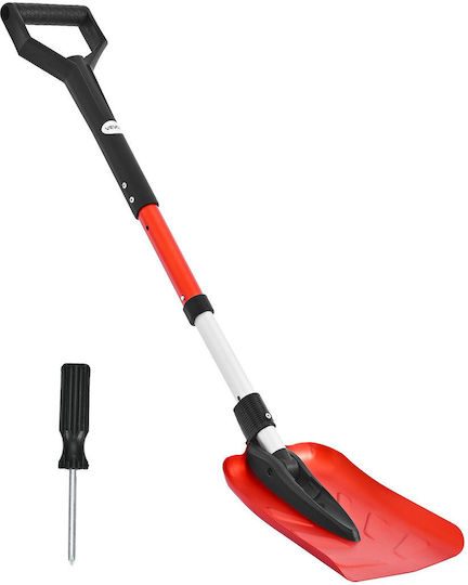 Snow Shovel Vevor Road Folding Snow Shovel 22cm D-Shaped Handle 36-40 In 91.4-101.6 Cm Adjustable Lightweight Snow Removal Tool Aluminum Alloy Reduces Back Strain Garden Car Camping