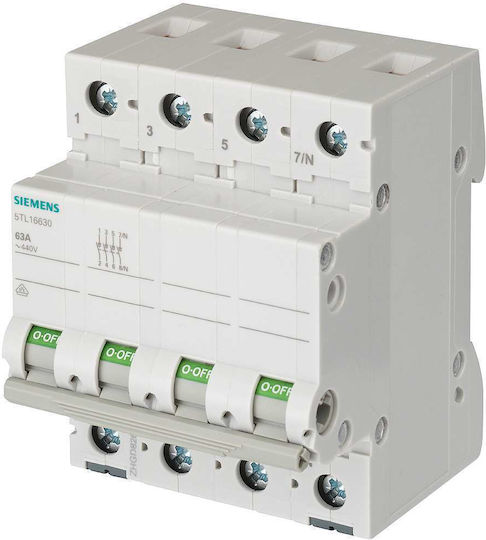 Siemens Μεταγωγικός Διακόπτης Ράγας 400V 63A