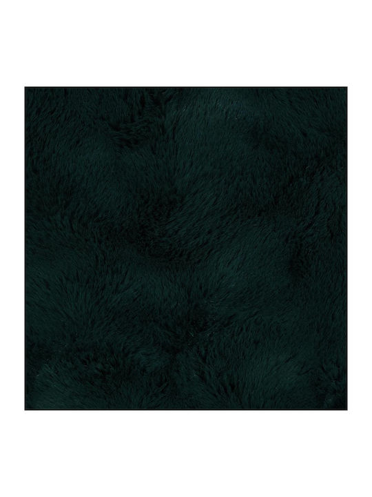 vidaXL Furry Single Blanket 150x220cm Dark Green