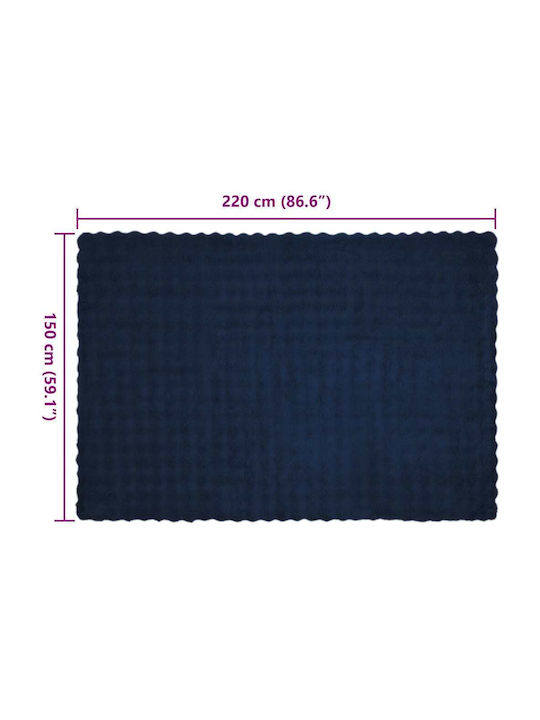 vidaXL Одеяло Космено Еднолицево 150x220см Светлосиньо Синьо