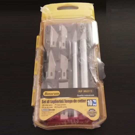 Set mit 10 Stück Messer-Schneidern mit Etui 992313 Bossram Bossram