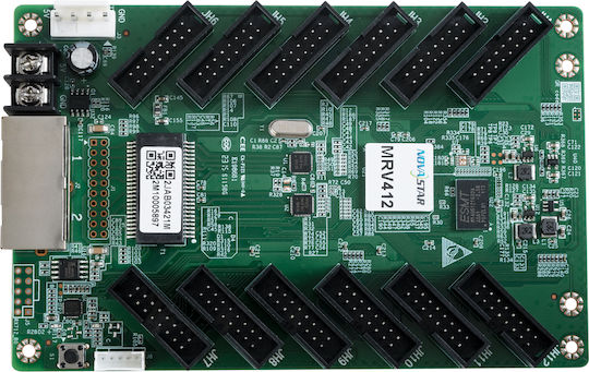 Globostar Mrv412-n 41056 Novastar Mrv412-n Приемна Карта За LED Видео Стена Екрани 12 X Hub75e Капацитет На Зареждане Пиксели 512 X 512px Gigabit Мрежови Ethernet Входни и Изходни Портове Dc 5v Ip20 Размери 14.6 X 9.2 X 1.8cm 2 Години Гаранция